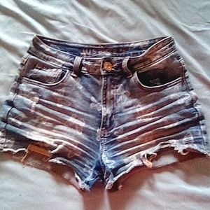 Butterfly jean shorts